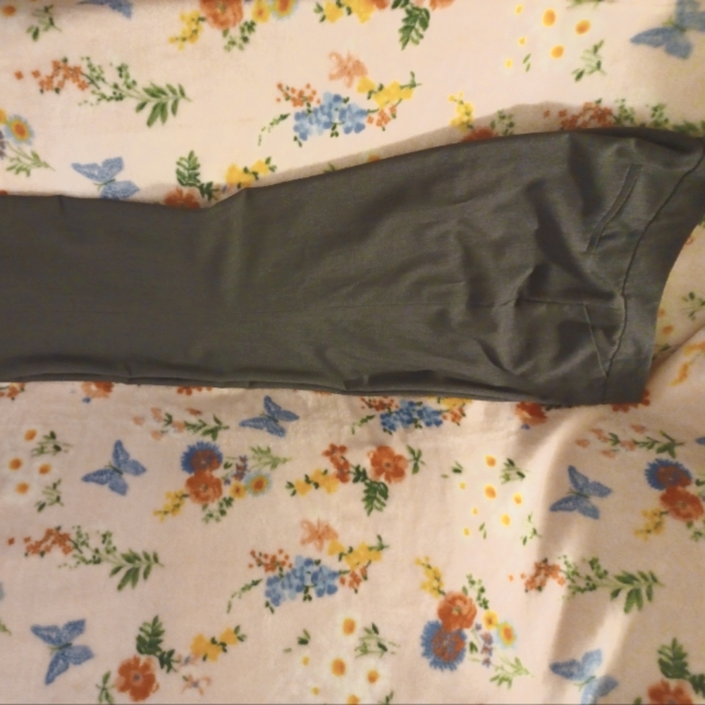 Calvin Klein Stretch Gray Suit size 10 like new condition-slight flare leg